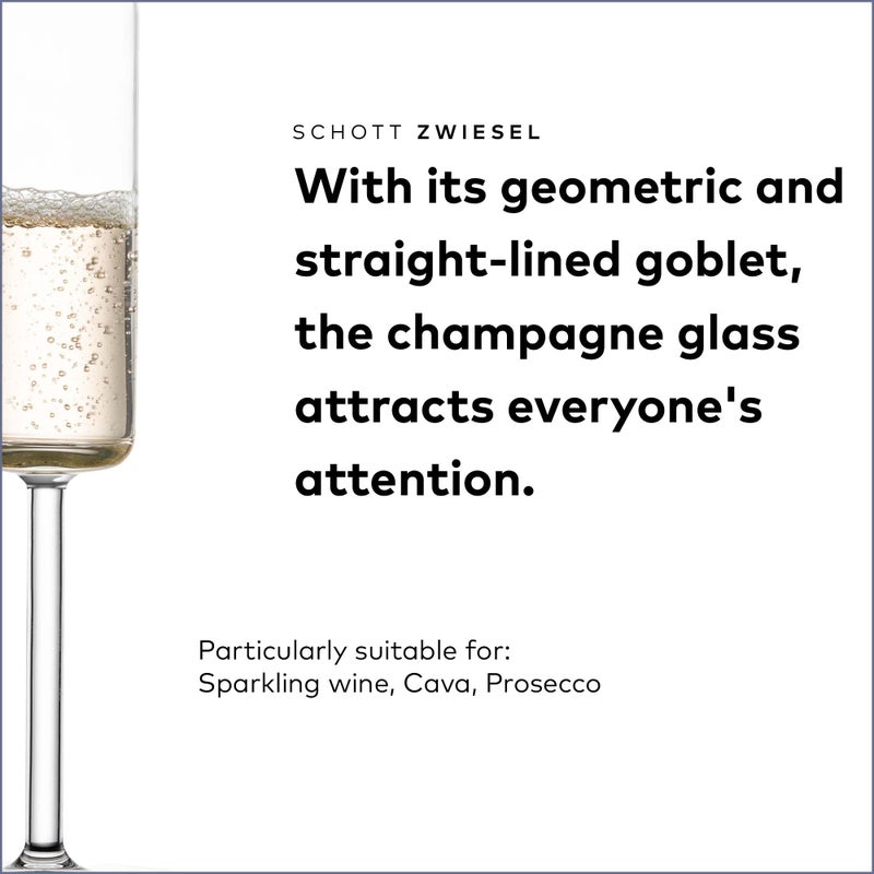 SCHOTT ZWIESEL Modo Champagne Glass (Set of 4), Champagne Glasses with Effervescent Point, Dishwasher-Safe Tritan Crystal Glasses, Made in Germany (5.5 Ounce) - Image 4